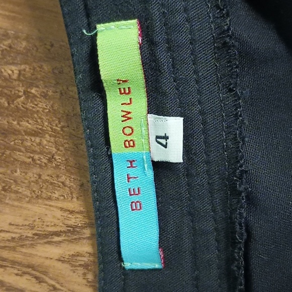 Beth Bowley Black w/ Pink Contrast Stitch Vintage Skirt LLL - Picture 6 of 7